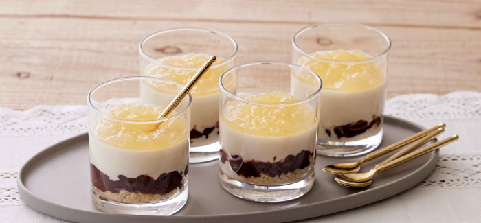 キラキラレアチーズ風ケーキ