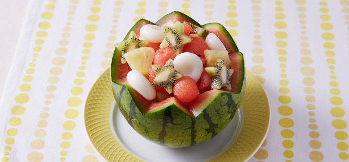 すいかのフルーツ白玉