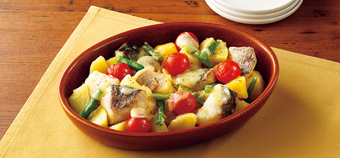 たらとじゃがいものチーズ蒸し