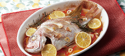 ①真鯛のオーブン焼き