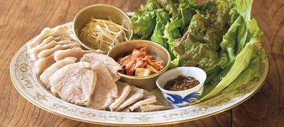 ①しっとりとろける塩麹豚のポッサム