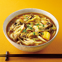 和風カレーうどんの具