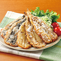 フライパンで小いわし竜田揚げ