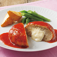 チーズ入りイタリアンハンバーグ