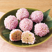 桜色珍珠丸子（もち米肉団子）