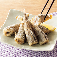 銚子の大きなめひかり唐揚げ