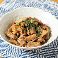 豚白モツの甘辛炒め煮