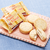 全粒粉入りビスケットクリームサンド