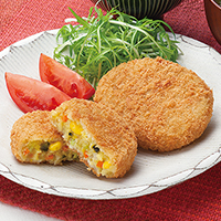 レンジで6種の野菜のコロッケ